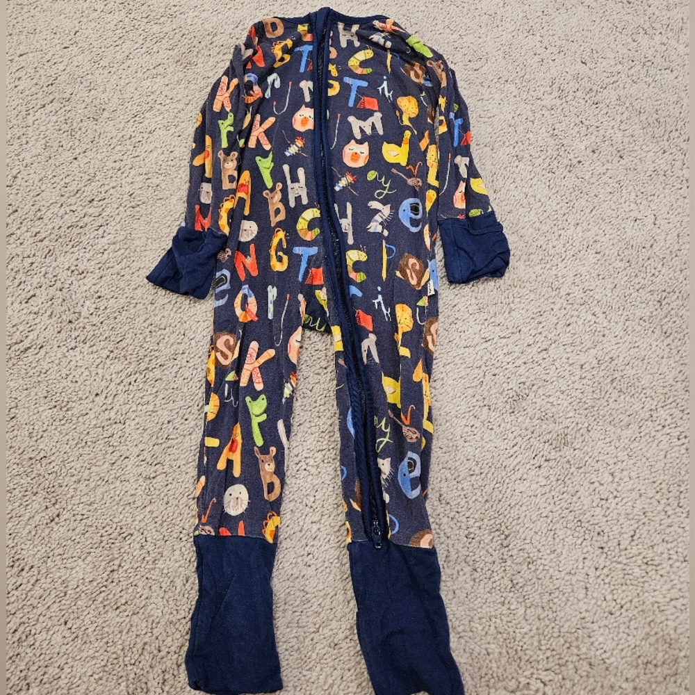 Little Sleepies Alphabet Animal Print 6-12 month One Piece